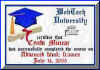 WebTech University diploma for successfully completing the html/frames class.